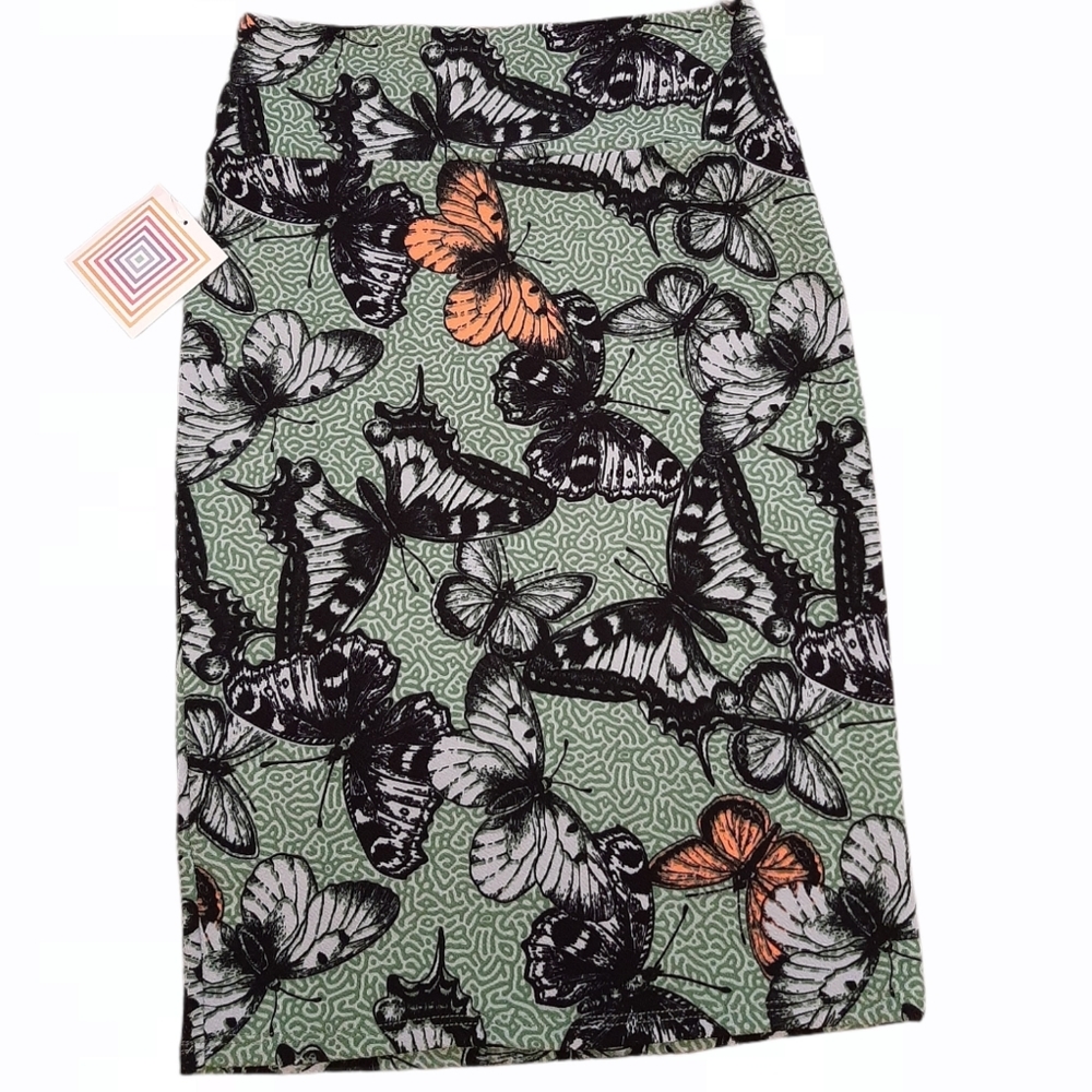 Lularoe Butterfly Stretchy Pencil Skirt small